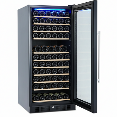133 Bottles Wine Cooler/Cabinet Beverage Refrigerator, Built-In or Freestanding Fridge, Wine Cooler Refrigerator for Home, Kitchen, Office