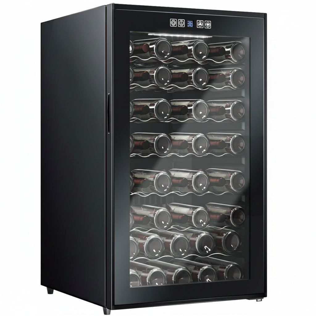 52 Bottle Wine Cooler Refrigerator - Intelligent Digital Control Wine Fridge, Low Noise Operation, Freestanding Wine Refrigerator for Kitchen and Home