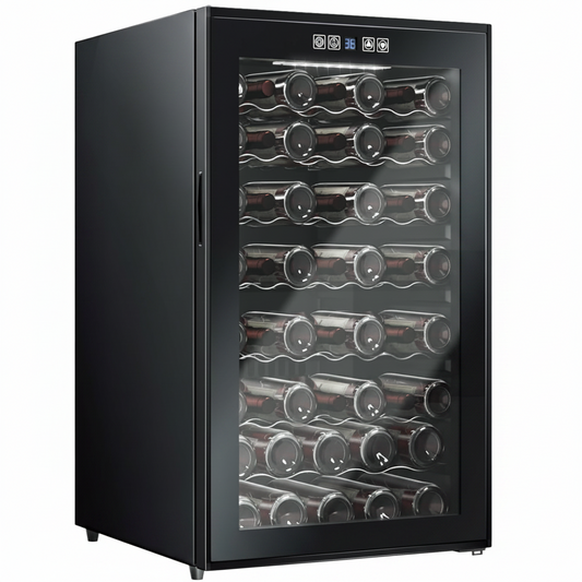 52 Bottle Wine Cooler Refrigerator - Intelligent Digital Control Wine Fridge, Low Noise Operation, Freestanding Wine Refrigerator for Kitchen and Home