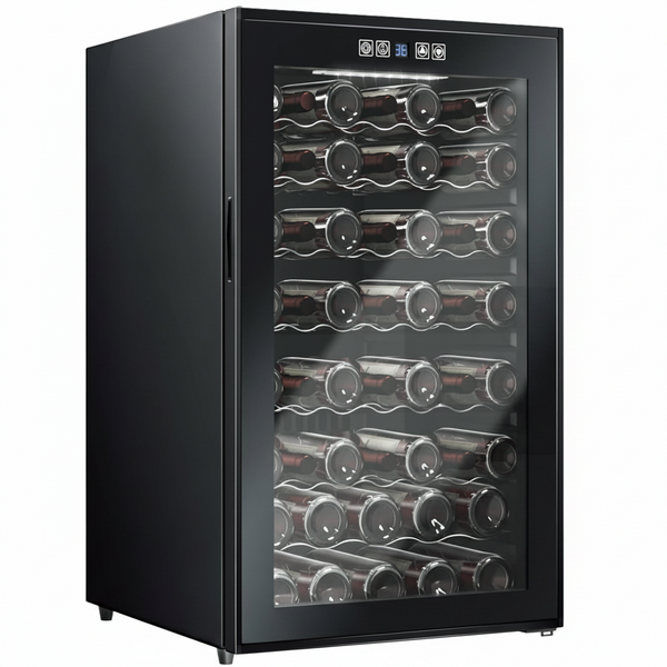 52 Bottle Wine Cooler Refrigerator - Intelligent Digital Control Wine Fridge, Low Noise Operation, Freestanding Wine Refrigerator for Kitchen and Home